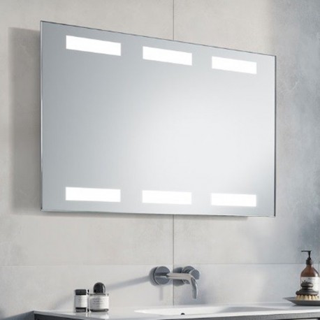 Specchio Bagno Su Misura Filo Lucido Retroilluminante led 20W mod. Urano