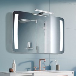 Su Misura Specchio da Bagno con Lampada Led 5W art. Trapezio01