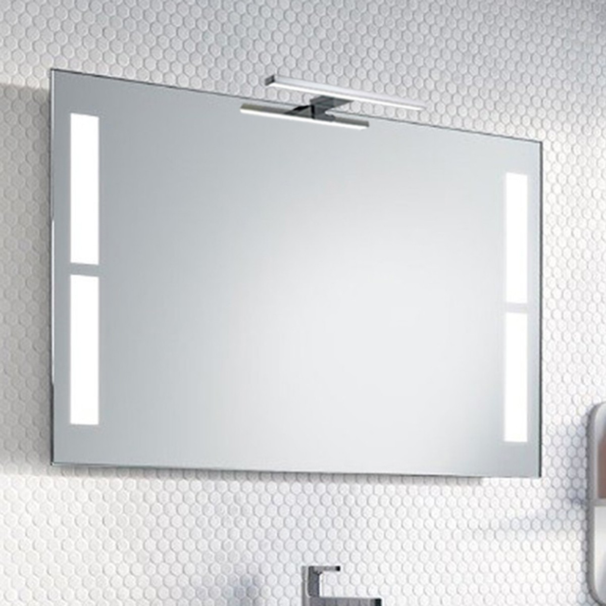Miami ILLUMINATO LED specchio del bagno personalizzato misuraVARIANTI 