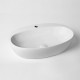 Lavabo da Appoggio Circle da 60 x 42 cm Azzurra in Ceramica Bianco Monoforo