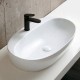 Lavabo da Appoggio Circle da 60 x 42 cm Azzurra in Ceramica Bianco Monoforo