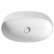 Lavabo da Appoggio Circle da 60 x 42 cm Azzurra in Ceramica Bianco Monoforo