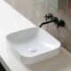 Lavabo in ceramica bianco semincasso / appoggio Elegance Soft 45 x 40 cm Azzurra