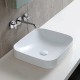 Lavabo in ceramica bianco semincasso / appoggio Elegance Soft 45 x 40 cm Azzurra