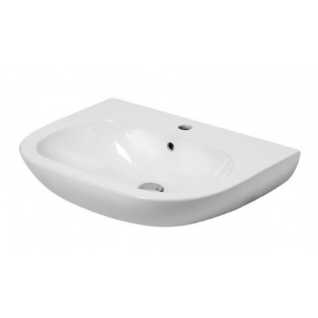 Lavabo Azzurra in Ceramica Pratica 64,5 x 48 cm Sospeso Bianco Lucido