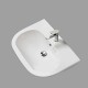 Lavabo Azzurra in Ceramica Pratica 64,5 x 48 cm Sospeso Bianco Lucido