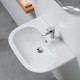 Lavabo Azzurra in Ceramica Pratica 64,5 x 48 cm Sospeso Bianco Lucido