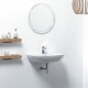 Lavabo Azzurra in Ceramica Pratica 64,5 x 48 cm Sospeso Bianco Lucido