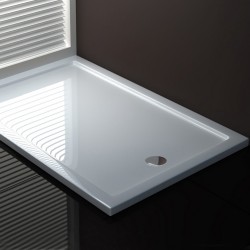 Piatto Doccia in Acrilico 70x160 cm in resina termoformata di colore bianco altezza 3,5 cm