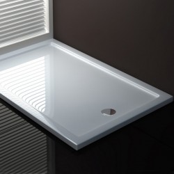 Piatto Doccia 70 x 90 cm in Acrilico Sanitario di Colore Bianco Altezza 3,5 cm