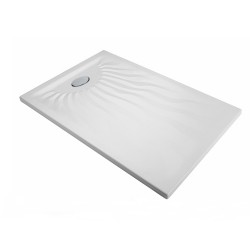 Piatto Doccia Onda 70 x 90 Extrapiatto in Vetroresina Gelcoats di Colore Bianco Altezza 3 cm