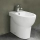 Sanitari filo parete senza brida Ceramica Azzurra Absolute wc + bidet + sedile soft close