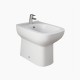 Sanitari filo parete in Ceramica Rak Origin wc + bidet + sedile a chiusura tradizionale