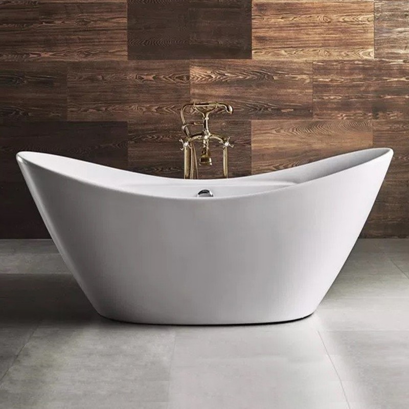 Vasca da bagno freestanding in acrilico 172x76,5 h72 ovale ...