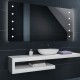 Specchio da Bagno con Angoli Squadrati e Altoparlante Bluetooth Retroilluminato led 20W art. spe434