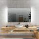 Specchio da Bagno con Angoli Squadrati e Altoparlante Bluetooth Retroilluminato led 20W art. spe434