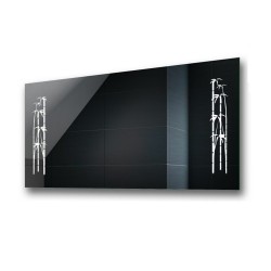 Specchio da Bagno Filo Lucido con Disegno Sabbiato Retroilluminato led 20W art. spe501