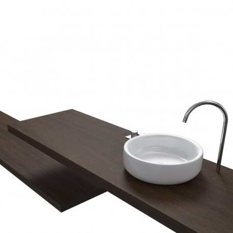 Top Bagno Larghezza 50 x Profondità 55 cm in abete per lavabi d'appoggio