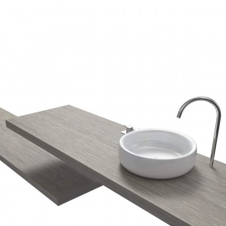 Top Bagno Larghezza 70 x Profondità 50 cm in abete per lavabi d'appoggio