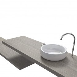 Top Bagno Larghezza 70 x Profondità 45 cm in abete per lavabi d'appoggio