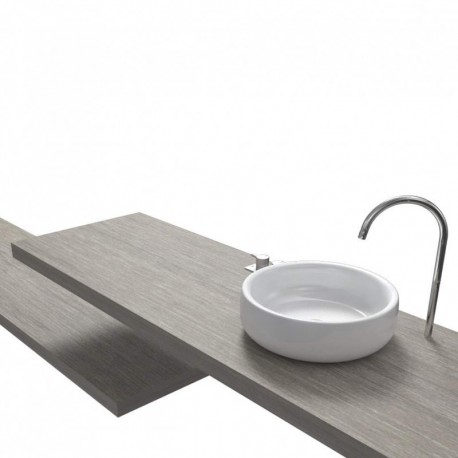 Su Misura Top Bagno Larghezza 140-149 x Profondità 45 cm in abete per lavabi d'appoggio