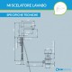 Miscelatori Lavabo + Bidet + Doccia Incasso con Deviatore Jacuzzi Eolo