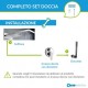 Set  Jacuzzi Miscelatore Doccia Eolo con Deviatore a 2 Uscite + Set Duplex + Soffione con Getto a Pioggia in Acciaio Inox