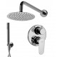 Set Completo Jacuzzi: Monocomando Doccia Incasso con Deviatore Modello Alba, Braccio Soffione Slim e Doccetta Tonda