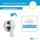 Set  Jacuzzi Miscelatore Doccia Twilight con Deviatore a 2 Uscite + Set Duplex + Soffione con Getto a Pioggia in Acciaio Inox