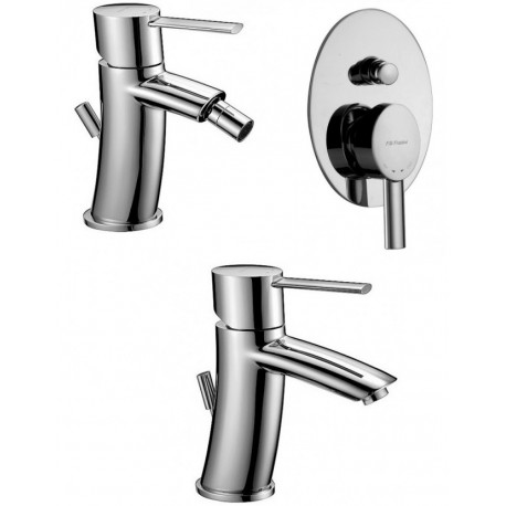 Fratelli Frattini Brera Miscelatori Lavabo art. 59054 + Bidet art. 59103 + Incasso doccia con deviatore art. 59010