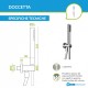 Composizione Doccia Fratelli Frattini Brera con Soffione Ellittico + Miscelatore con Deviatore e Set Duplex