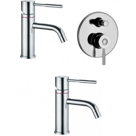 Fratelli Frattini Gingo Miscelatori Lavabo art. 45054 + Bidet art. 45103 + Incasso doccia con deviatore art. 45010