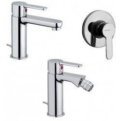 Fratelli Frattini Mocca Miscelatori Lavabo art. 60054 + Bidet art. 60103 + Incasso doccia art. 60016