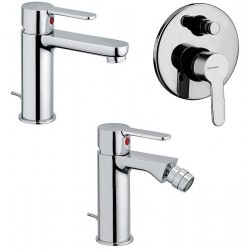 Fratelli Frattini Mocca Miscelatori Lavabo art. 60054 + Bidet art. 60103 + Incasso doccia con deviatore art. 60010