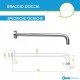 Composizione Doccia Fratelli Frattini Mocca con Soffione Ellittico + Miscelatore con Deviatore e Set Duplex