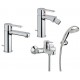 Fratelli Frattini Mocca Miscelatori Lavabo art. 60054 + Bidet art. 60103 + Monocomando Vasca art. 60002