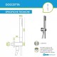 Completo Set Doccia Con Soffione Rotondo Diametro 25 cm + Braccio Doccia + Kit Duplex Marca Fratelli Frattini Cod. 92800.00 