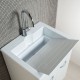 Lavarredo Unika con lavabo Zeus metacrilato 60x50 cm Elle Emme Ci Istallazione Interno Finitura Bianco Opaco