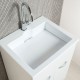 Lavarredo Unika con lavabo Zeus metacrilato 60x50 cm Elle Emme Ci Istallazione Interno Finitura Bianco Opaco