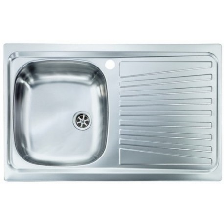 Lavello Cucina a vasca singola 86x50 cm in acciaio inox con gocciolatoio destra