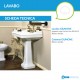 Lavabo Tre Fori da 60 cm + Colonna Giunone Azzurra