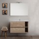 Mobile bagno sospeso venere rovere 90 cm con specchio con lampada retroilluminato led + altoparlante bluetooth