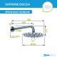 Soffione doccia tondo ø 200 mm Bossini Twiggy in acciaio inox con braccio da 30 cm