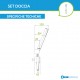 Bossini set doccia duplex modello Oval completo di supporto fisso e presa acqua
