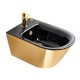 Vaso Sospeso Zero NF 55 NewFlush 1VS55NRNO + Bidet Soft 55 1BS55NRNO Catalano Gold Black