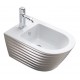 Vaso Sospeso Classy NF 55 NewFlush 1VS55RZEBA + Bidet Classy 55 1BS55ZEBA Catalano Silver White