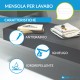 Mensola per lavabo da appoggio effetto Ardesia 80 x 50 cm realizzata in mineral marmo modello BIG