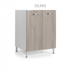 Mobile cucina sottolavello olmo 80x50 cm a 2 ante per lavelli in acciaio inox