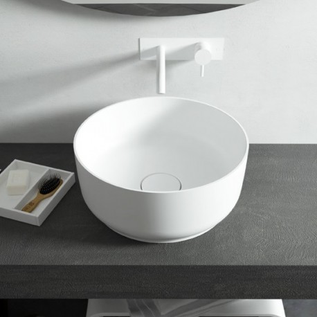 Lavabo a Libera installazione Horizon - Circle in Luxolid 