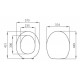 Sedile Wc Jumbo Noemi in Termoindurente Bianco mod. Originale